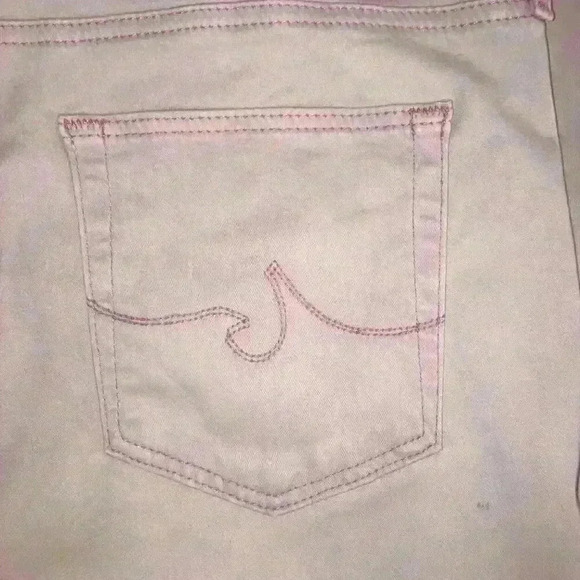 AG Adriano Goldschmied The Abbey Sateen Mid-Rise Skinny Ankle Jeans Pink Size 27 - Picture 11 of 14